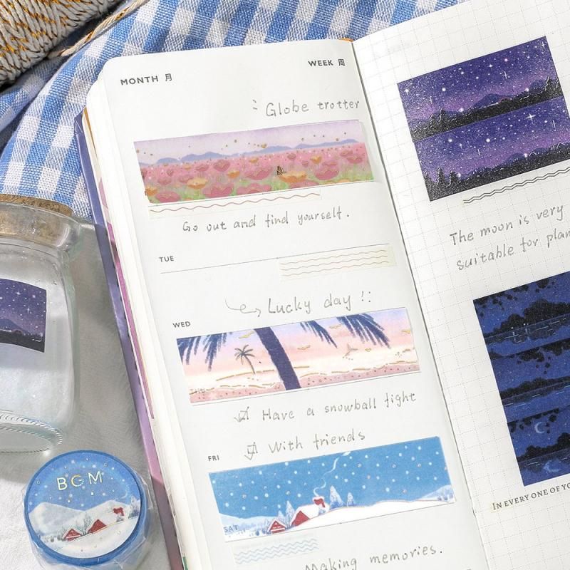 BGM Washi Tape - Dreamy Scenery - Flower Garden
