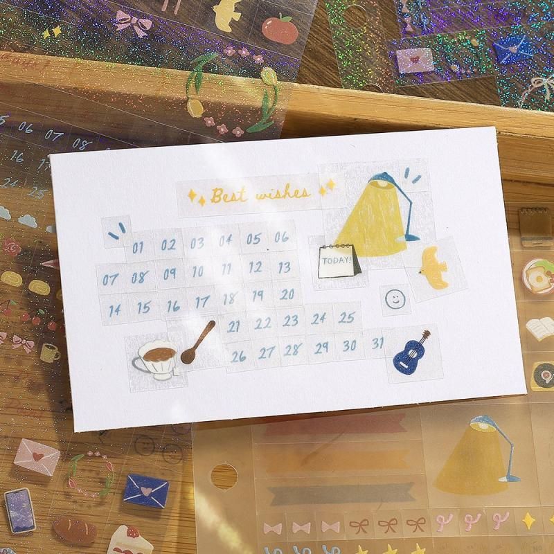 BGM Planner Sticker Sheet - Enamel & Pencil Drawing