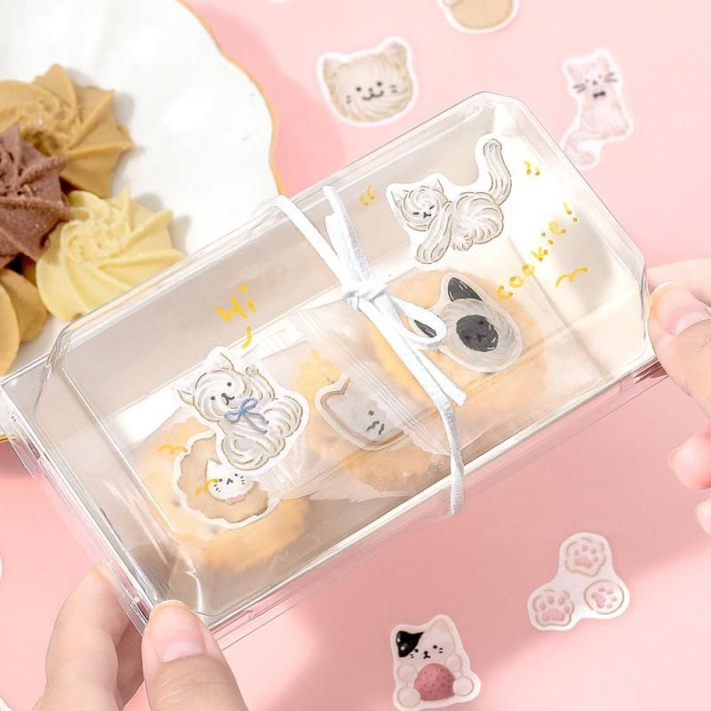 BGM Planner Sticker Flakes - Fuwafuwa Animals - Meringue Cat