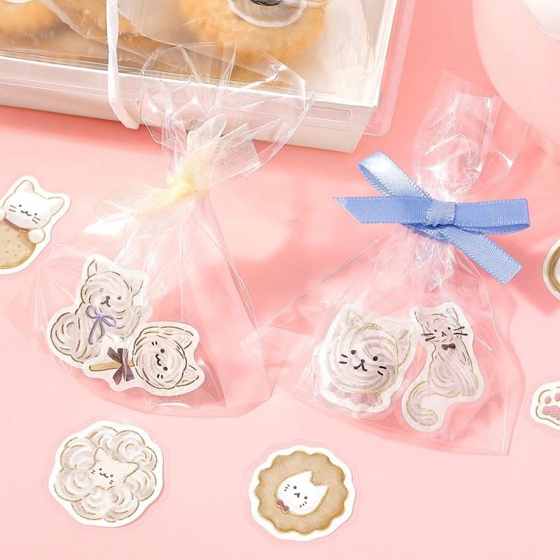 BGM Planner Sticker Flakes - Fuwafuwa Animals - Meringue Cat