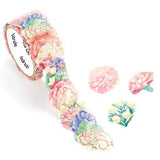 Bande Washi Tape Sticker Rolls - Pink Carnation Bouquet