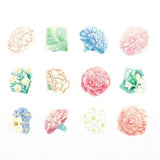 Bande Washi Tape Sticker Rolls - Pink Carnation Bouquet