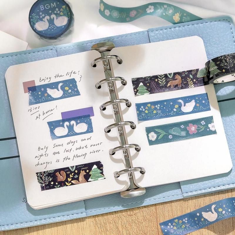 BGM Washi Tape - Nordic Forest - Swan Lake