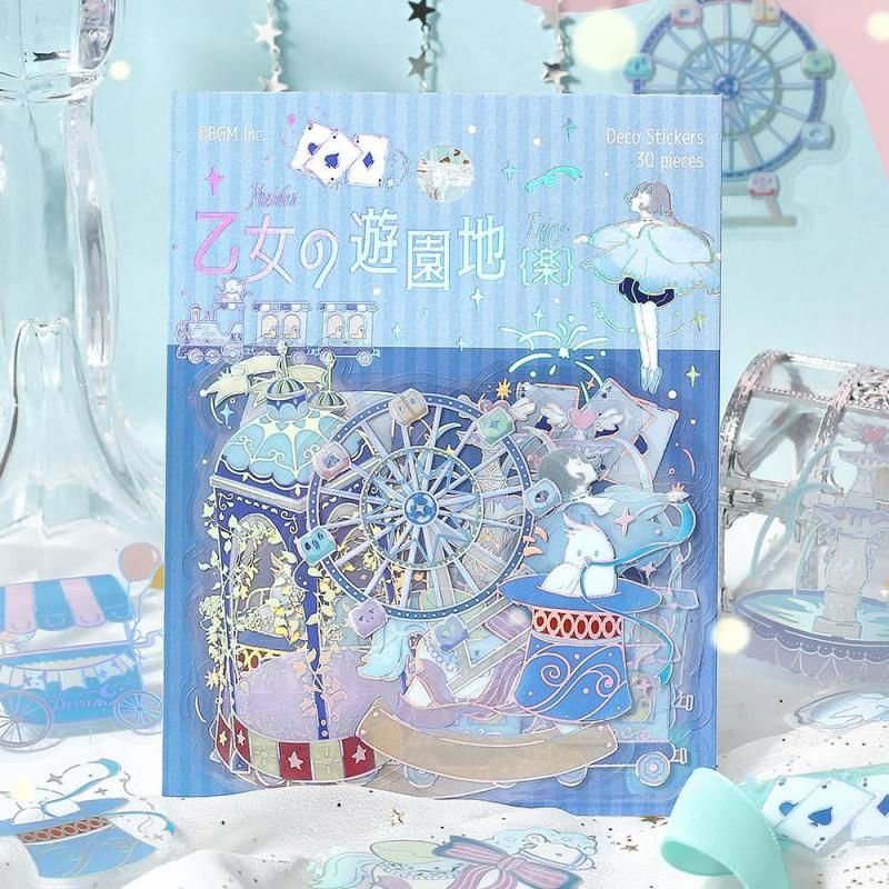 BGM Planner Sticker Flakes - Maiden's Amusement Park - Raku