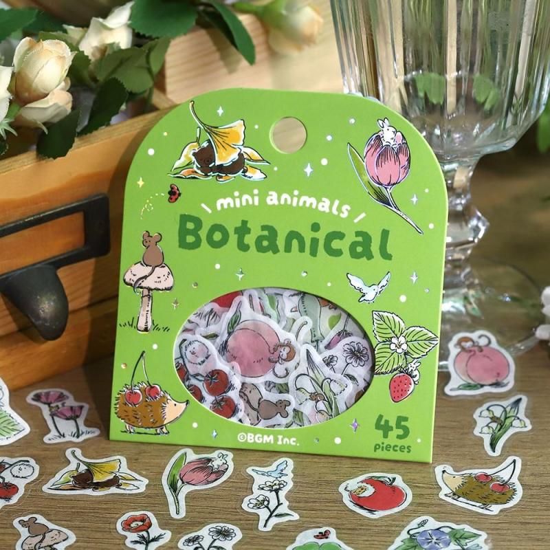 BGM Planner Sticker Flakes - Mini Mini Animals - Botanical