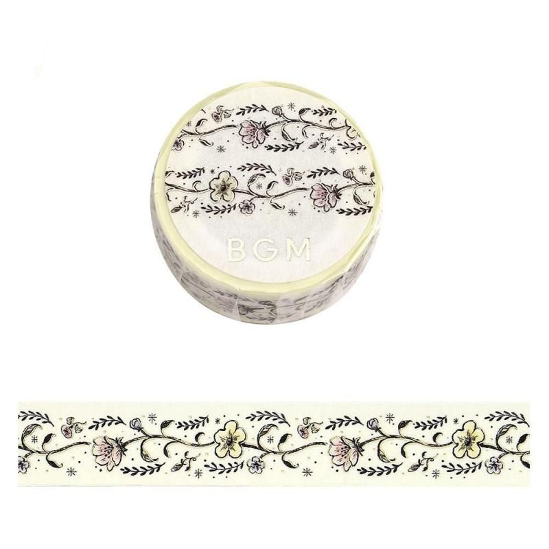 BGM Washi Tape - Life - Flower Sketch