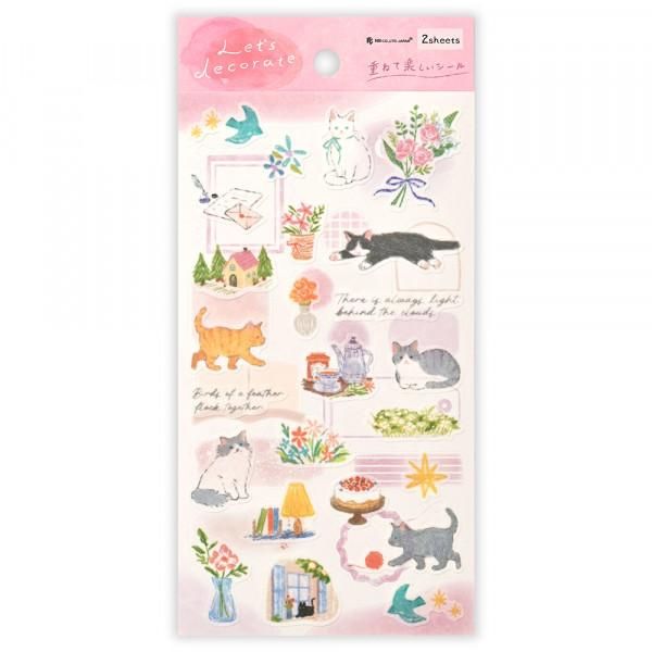 NB Large Stickers - Deco Time - Cats