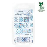 Bande Washi Tape Sticker Rolls - Tile - Indigo and Flowers