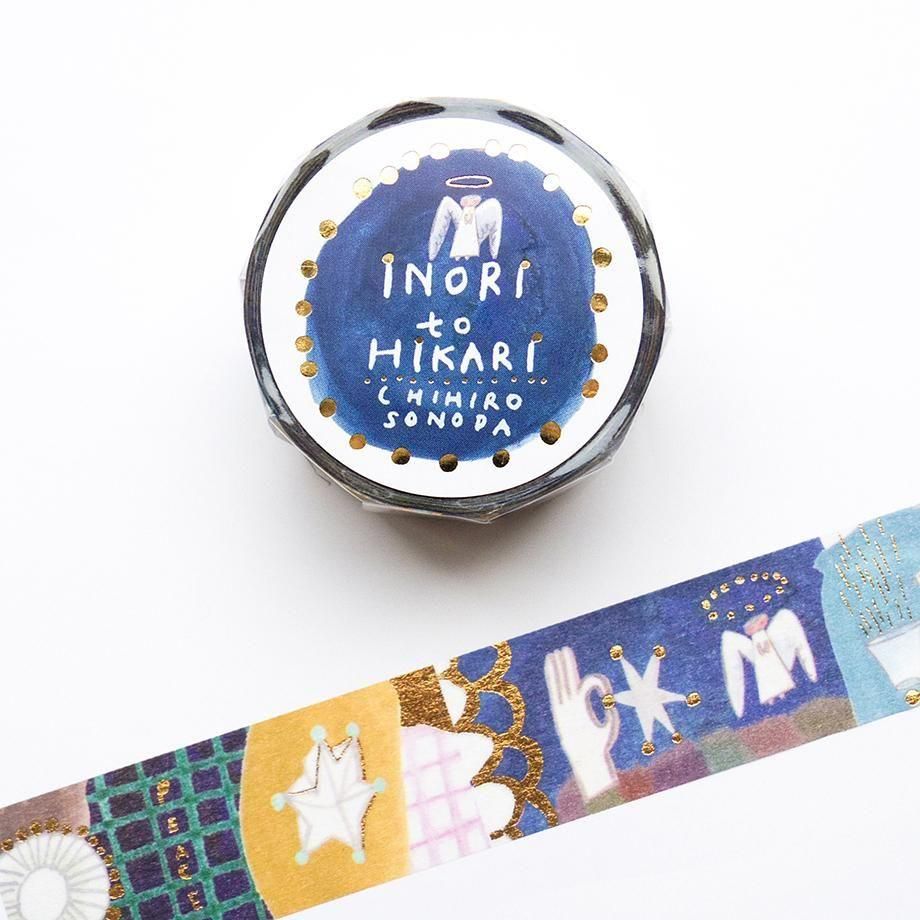 Hyogensha Cozyca Chihiro Sonoda Foil-Stamped Washi Tape - Inori to Hikari