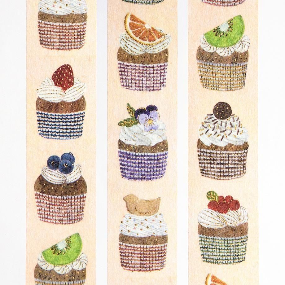 Hyogensha Cozyca Midori Asano Foil-Stamped Washi Tape - Three O'Clock