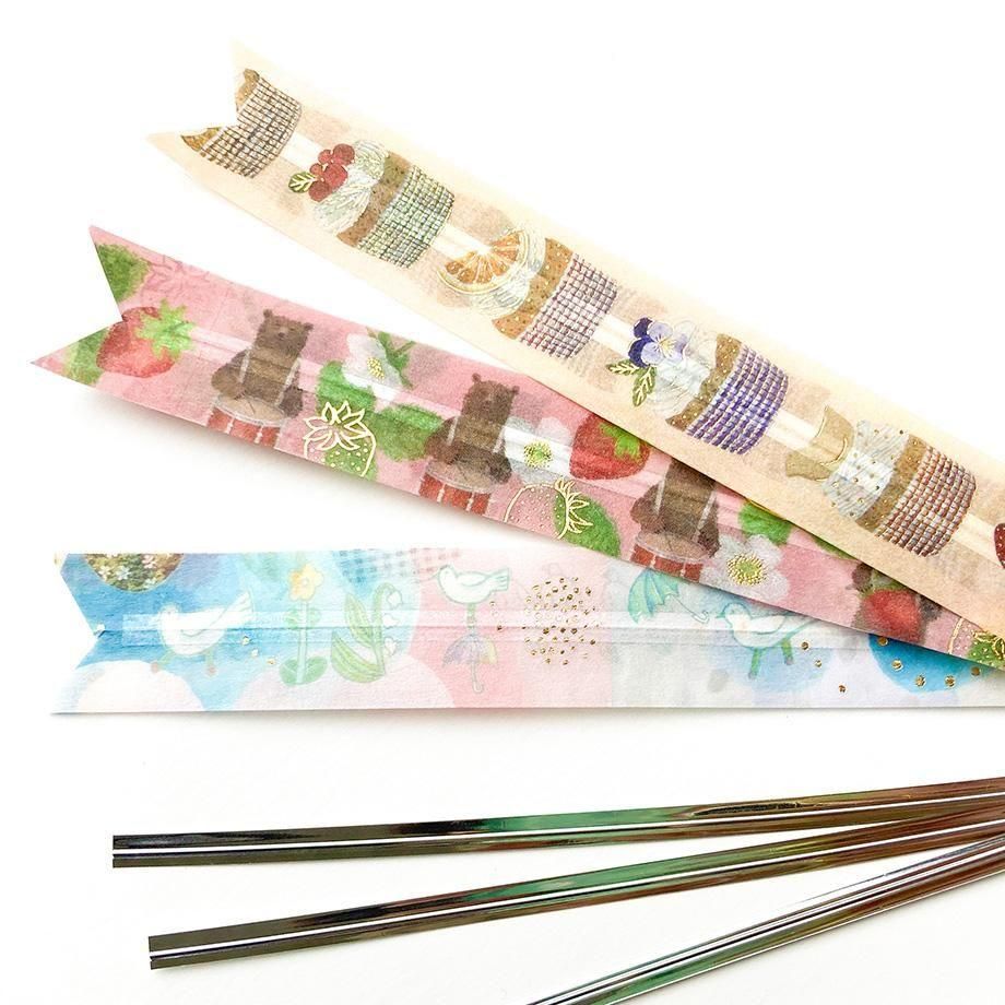 Hyogensha Cozyca Midori Asano Foil-Stamped Washi Tape - Three O'Clock