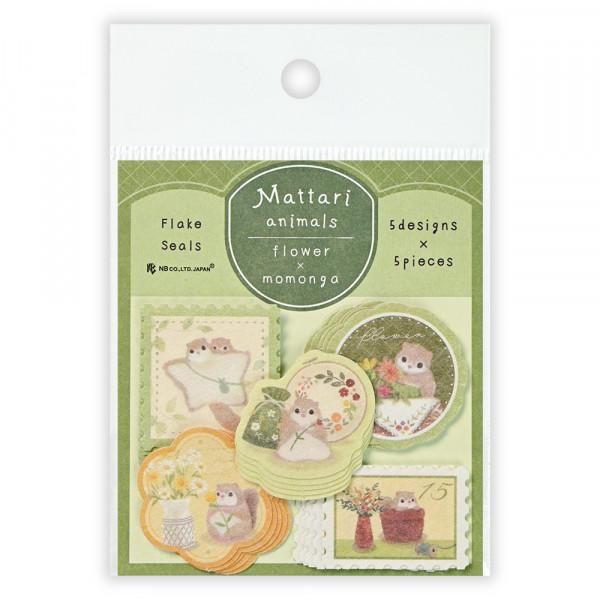 NB Mattari Animals Day Flake Stickers - Flying Squirrel