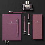 Graf von Faber-Castell A5 Notebook with Linen Cover - Dark Bordeaux