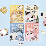 BGM Memo Stickers - Cat Diary - Blue
