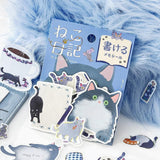 BGM Memo Stickers - Cat Diary - Blue