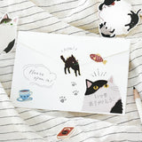 BGM Memo Stickers - Cat Diary - Black