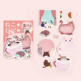 BGM Memo Stickers - Cat Diary - Pink