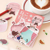 BGM Memo Stickers - Cat Diary - Pink