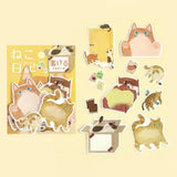 BGM Memo Stickers - Cat Diary - Yellow