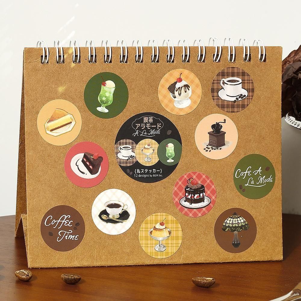 BGM Roll Stickers - Round Stickers - Cafe a La Mode