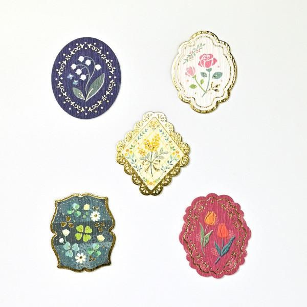 NB Stamp Flake Stickers - Flowers