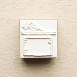Hyogensha Cozyca Midori Asano Stamp - Signboard and Bird
