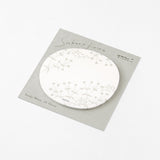Midori Sticky Notes - Transparent - Small Flowers White