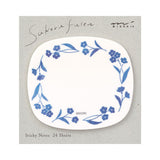 Midori Sticky Notes - Transparent - Blue Flowers
