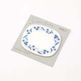 Midori Sticky Notes - Transparent - Blue Flowers