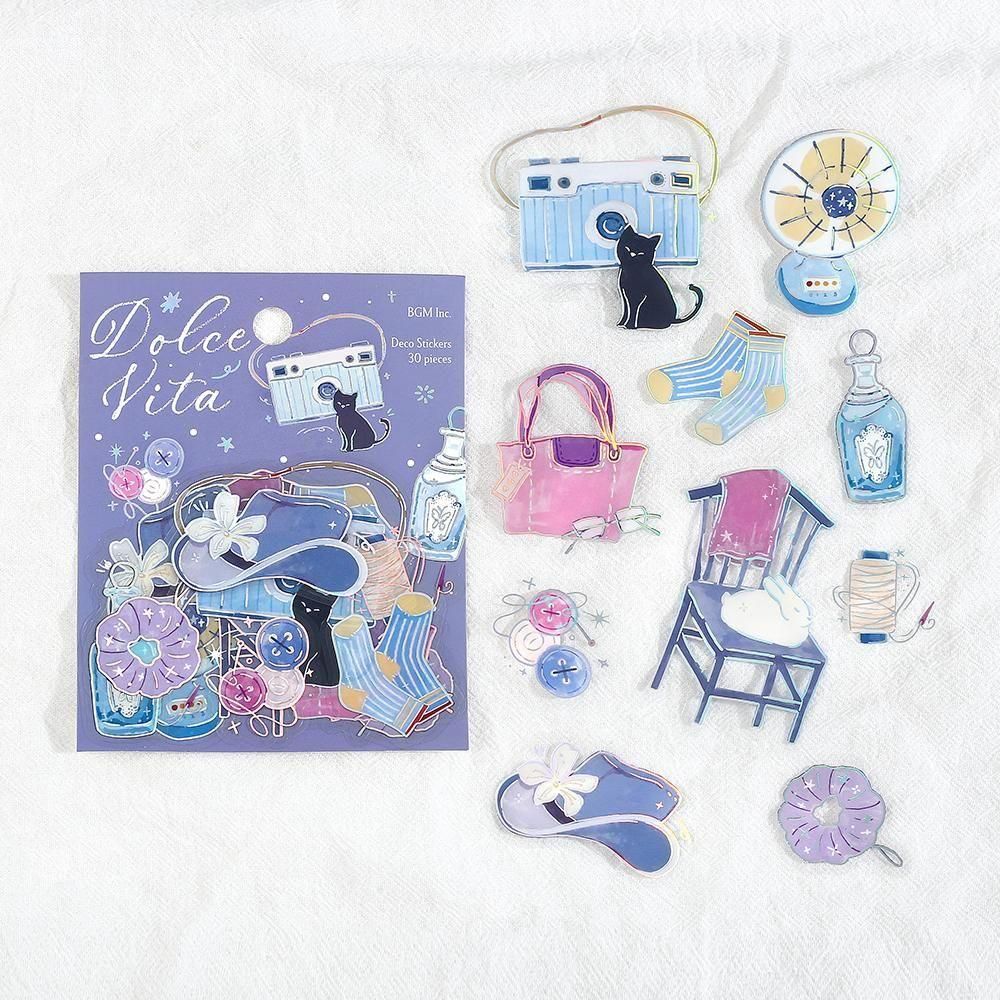 BGM Clear Flake Stickers - Dolce Vita - Fragments of Life