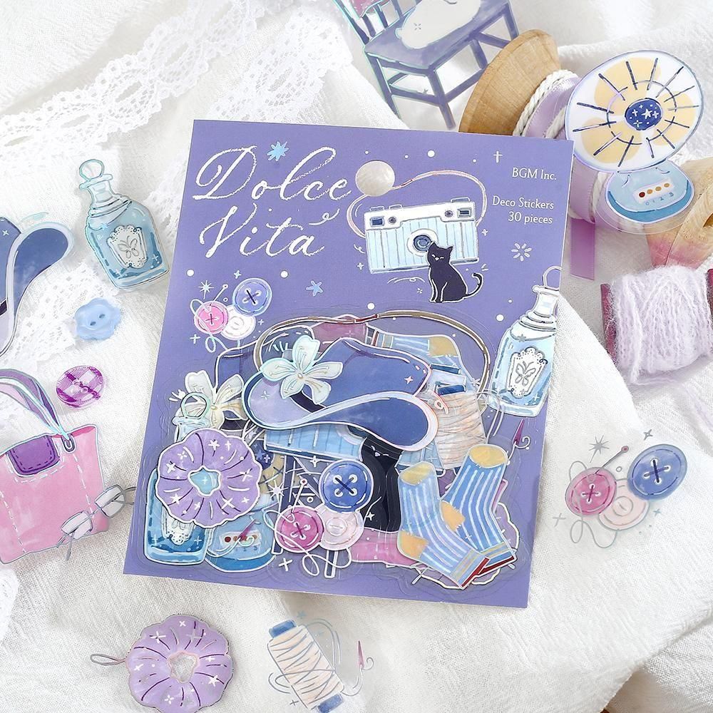 BGM Clear Flake Stickers - Dolce Vita - Fragments of Life