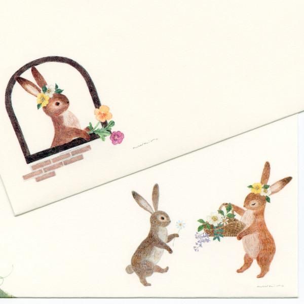 NB Envelopes - Ressa - A Rabbit with a Flower Ornament