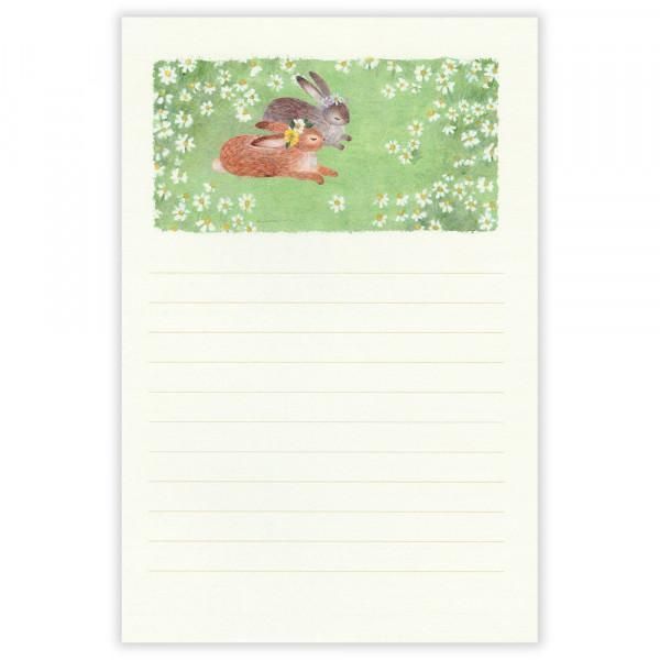 NB Letter Paper - Ressa - A Rabbit with a Flower Ornament