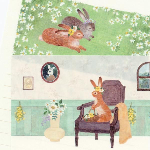 NB Letter Paper - Ressa - A Rabbit with a Flower Ornament