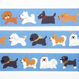 Hyogensha Cozyca Tada Reiko Foil-Stamped Masking Tape - Doggie Parade