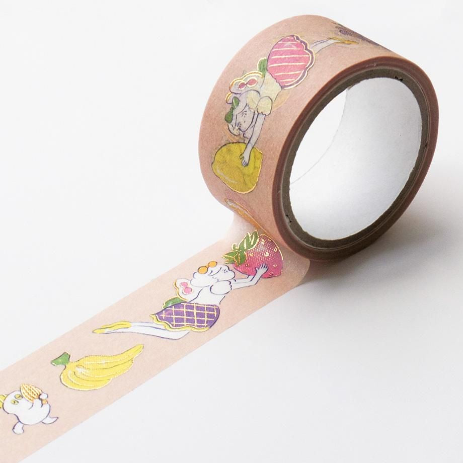 Hyogensha Cozyca Heisuke Kitazawa Foil-Stamped Masking Tape - Kudamono wo Hakobu Minna