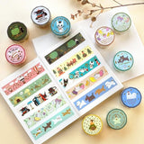 Hyogensha Cozyca Heisuke Kitazawa Foil-Stamped Masking Tape - Kudamono wo Hakobu Minna