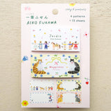 Hyogensha Cozyca Aiko Fukawa One-Line Sticky Notes - Jardin・Happiness