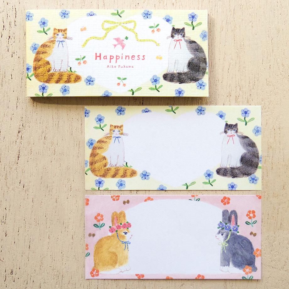 Hyogensha Cozyca Aiko Fukawa One-Line Sticky Notes - Jardin・Happiness