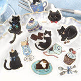 BGM Flake Stickers - Welcome Meow - Cafe Kuroneko