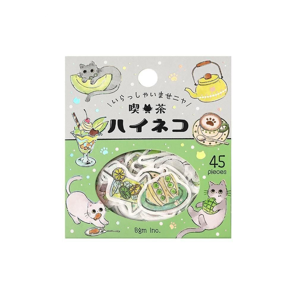 BGM Flake Stickers - Welcome Meow - Cafe Haineko