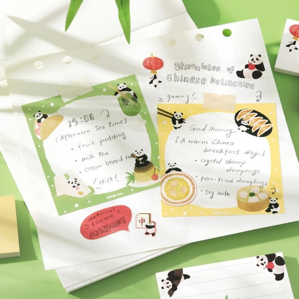 BGM Memo Pad Set - Memono - Panda Day