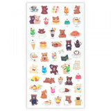 NB Large Clear Sticker - Mattari - Bear and Retro Cafe