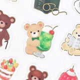 NB Large Clear Sticker - Mattari - Bear and Retro Cafe