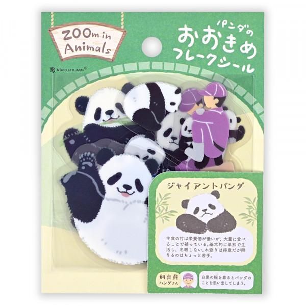 NB ZOOm in Animals Flake Stickers - Giant Panda
