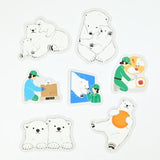 NB ZOOm in Animals Flake Stickers - Polar Bear