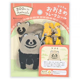 NB ZOOm in Animals Flake Stickers - Tanuki