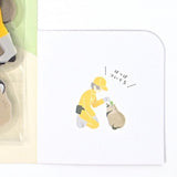 NB ZOOm in Animals Flake Stickers - Tanuki