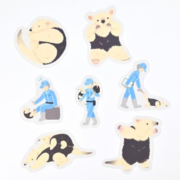 NB ZOOm in Animals Flake Stickers - Southern Tamandua