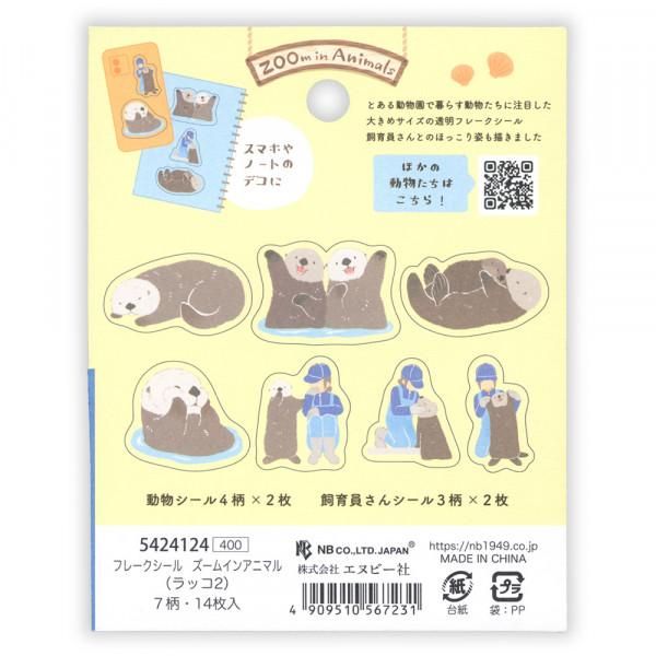 NB ZOOm in Animals Flake Stickers - Sea Otter